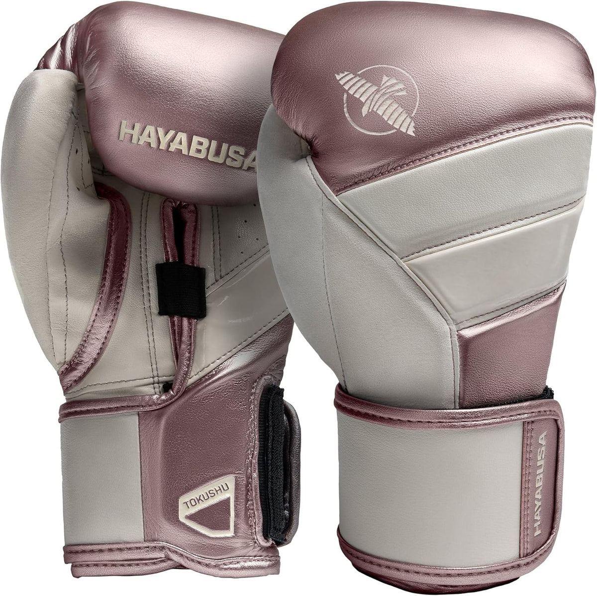 Hayabusa T3 Boxing Gloves for Men and Women Wrist and Knuckle Protection, Dual-X Hook and Loop Closure, Splinted Wrist Support, 5 Layer Foam Knuckle Padding - PuriLite