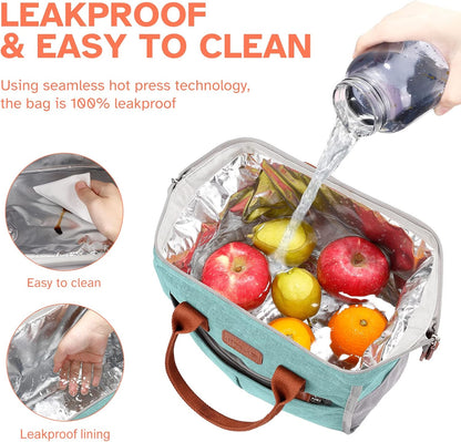 Lunch Bag for Women & Men, Insulated Lunch Box Cooler Tote Bags, Adult Reusable Lunch Boxes with Water Resistant for Work, Travel and Picnic (Grey) - PuriLite