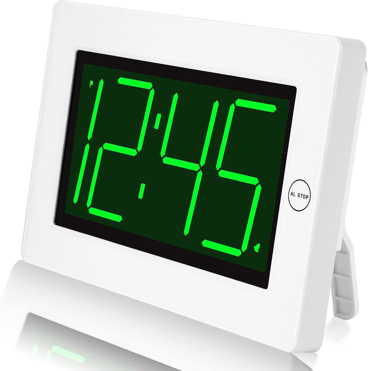 Wall Clock, Digital Clock, 8" Extra Large Display, 3" Big LED Number, Battery Operated, Adjustable Brightness, Clock for Bedroom, for Desk, Wall Mounted - PuriLite