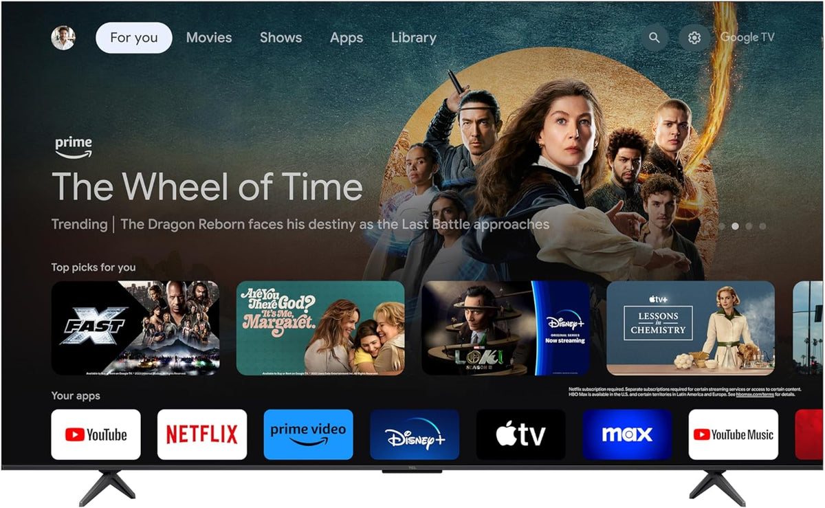 TCL 65-Inch Q65 QLED 4K UHD Smart TV with Google TV (65Q651G-CA, 2024 Model) Dolby Vision, Dolby Atmos, HDR Pro+, Game Accelerator Enhanced Gaming, Voice Remote, Works with Alexa, Streaming Television - PuriLite