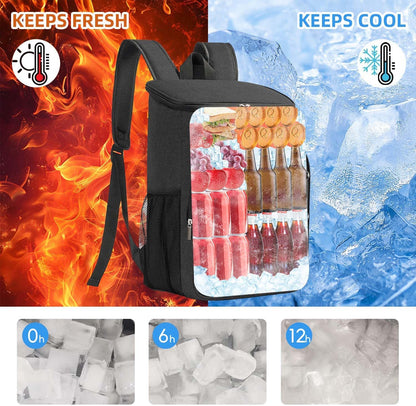 Bagtopia Camping Cooler Backpack 25 Cans, Leak Proof Insulated Thermal Bag, Beach Travel Picnic Lunch Backpack for Men Women - PuriLite
