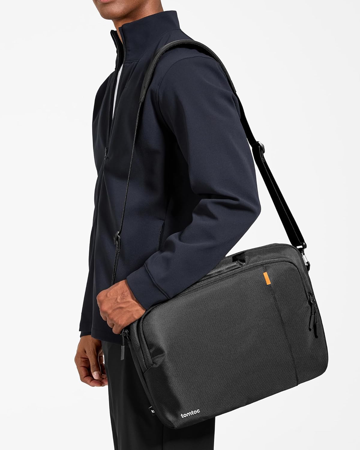 tomtoc 360 Protective Laptop Carrying Case for 16-inch MacBook Pro M4/M3/M2/M1 Pro/Max A3403 A3186 A2991 A2780, Water-resistant Laptop Shoulder Bag fits 15-inch MacBook Air M4 2025, M3/A3114, M2/A2941 - PuriLite