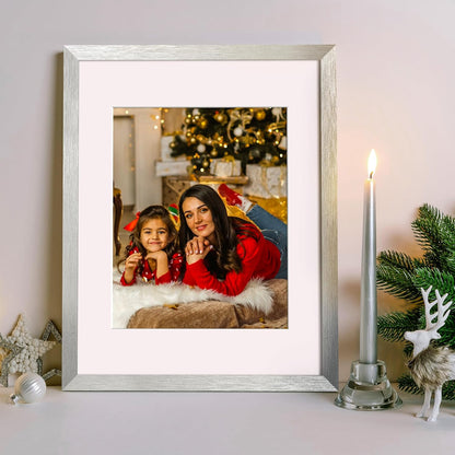 upsimples 11x14 Picture Frame, Display Pictures 8x10 with Mat or 11x14 Without Mat, Wall Hanging Photo Frames, Black - PuriLite