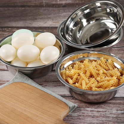Minekkyes Stainless Steel Mixing Bowl Set of 4, Small Metal Nesting Bowls for Mixing, Serving, Cooking, Baking - PuriLite