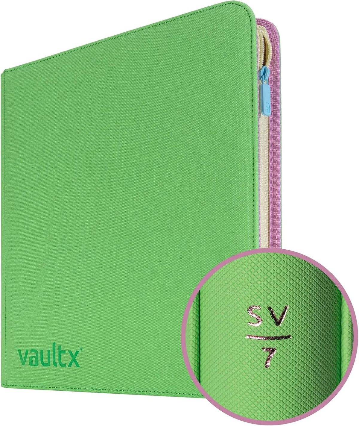 Vault X 12 Pocket Trading Card Zip Binder, 480 Cards, Compatible with Pokemon Scarlet & Violet Set, Exo-Tec Album Material, 20 Side-Loading Pages, Folder for Collectible TCG (SV1) - PuriLite