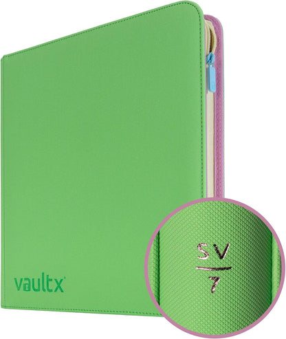 Vault X 12 Pocket Trading Card Zip Binder, 480 Cards, Compatible with Pokemon Scarlet & Violet Set, Exo-Tec Album Material, 20 Side-Loading Pages, Folder for Collectible TCG (SV1) - PuriLite