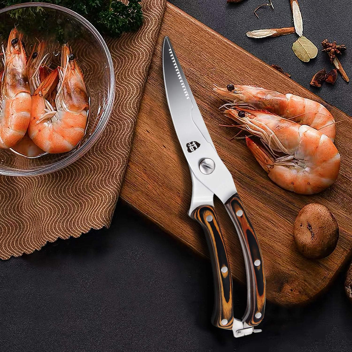 TUO Boning Knife - Razor Sharp Fillet Knife - High Carbon German Stainless Steel Kitchen Cutlery - Pakkawood Handle - Luxurious Gift Box Included - 7 inch - Fiery Phoenix Series - PuriLite