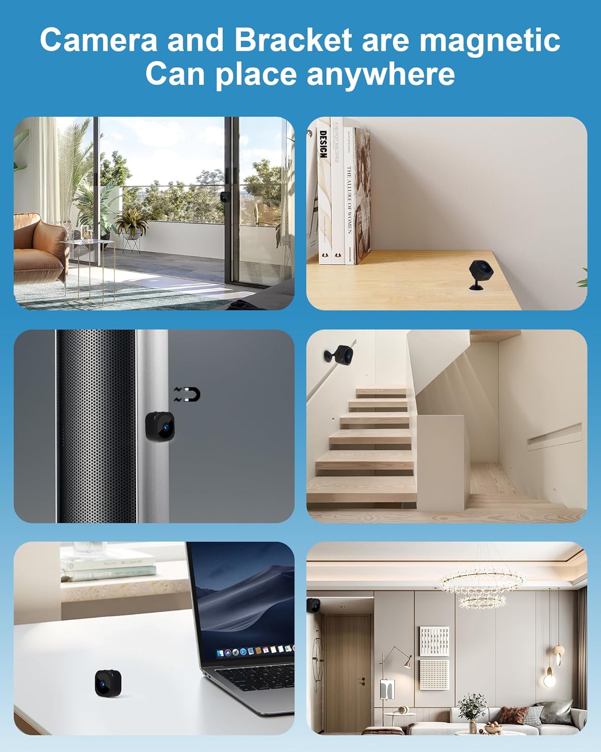 AOBOCAM Mini Security Camera 1080P HD Wireless WiFi Indoor Camera with Motion Detection Night Vision APP Control Pet Camera Nanny Cam for Home Surveillance - PuriLite