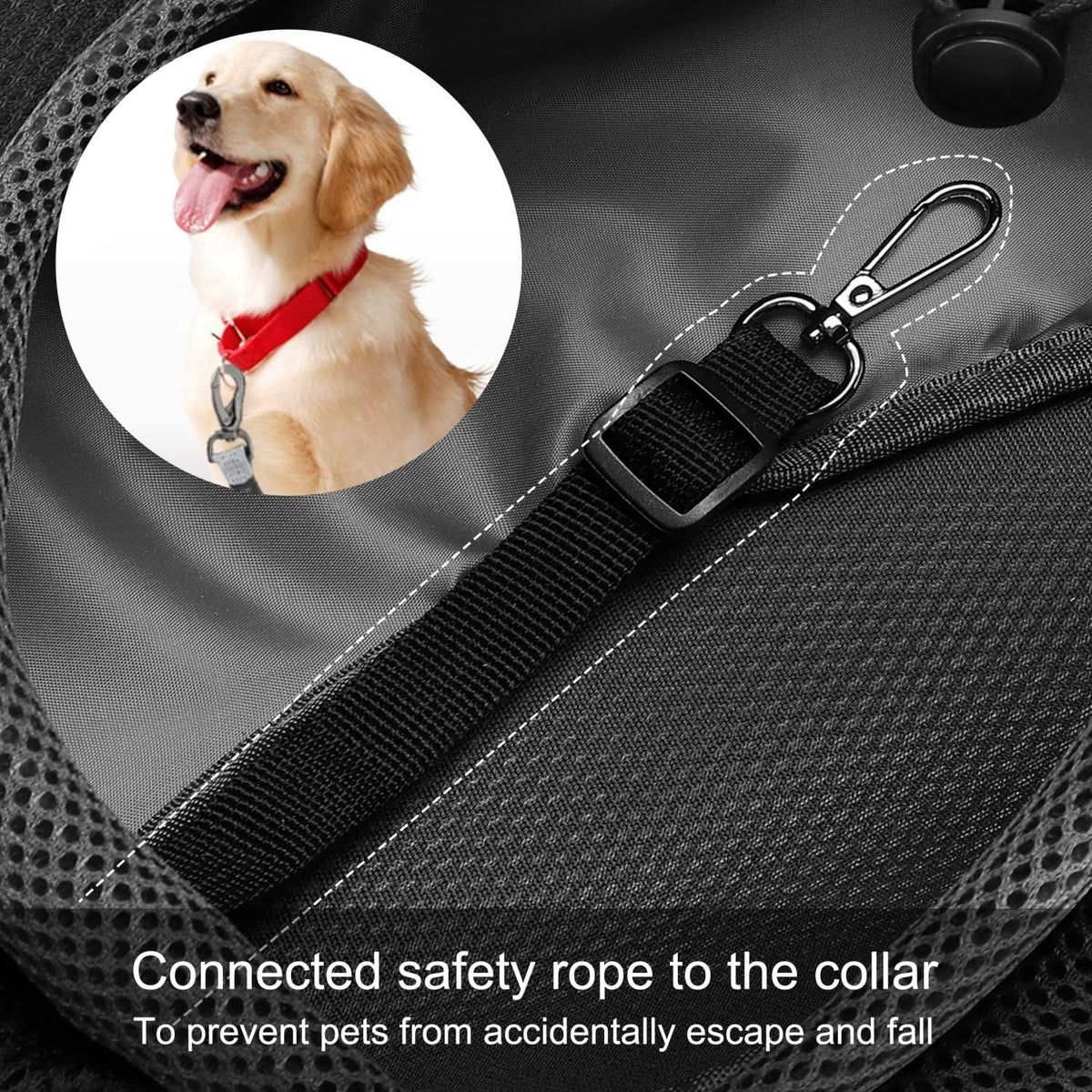 FDJASGY Pet Sling Carrier for Small Dogs Cats,Breathable Mesh Travelling Hand Free Puppy Backpack with Pouch and Adjustable Strap Carrier Grey - PuriLite