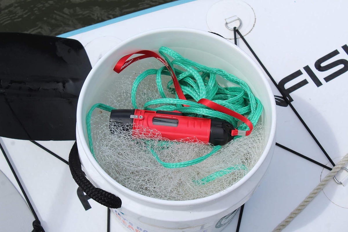 HawkEye DT1H Handheld Depth Finder with Temperature, 300 Feet - PuriLite