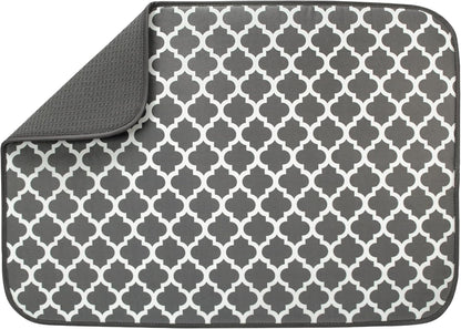 XL Microfiber Dish Drying Mat | Reversible Absorbent Kitchen Counter Drying Pad