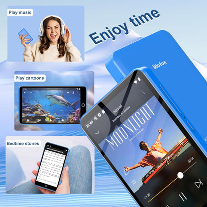 80GB MP3 Player with Bluetooth and WiFi, 4-inch Touch Screen MP3 Player with Bluetooth ， with Spotify, SpotifyKids, Audible, Andora, Amazon Player, MP4&MP3 Player up to 1TB Black - PuriLite