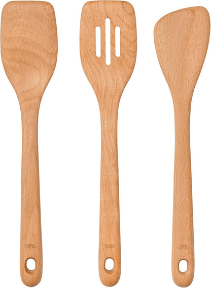 OXO Good Grips Wooden Spoon Set, 3-Piece, Brown - PuriLite