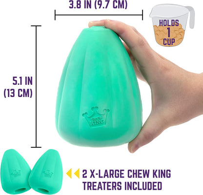 Chew King Premium Treat Dog Toy, L, Extremely Durable Natural Rubber Toy, Pack of 2 - PuriLite