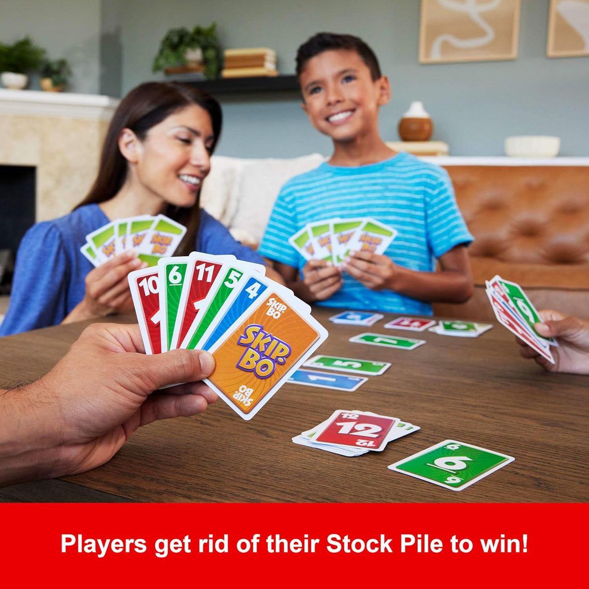 Mattel Games Skip-Bo Card Game for Kid, Adult & Family Nights, Color Blind Accessible Deck for 2 to 6 Players Ages 7+ - PuriLite