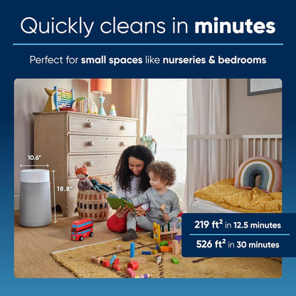 BLUEAIR Air Purifiers for Medium Rooms, Bedroom, Kitchen, Cleans 1,858 sqft in one hour, HEPASilent Smart Air Cleaner for Home, Pets, Allergies, Dust, Mold, Smoke - Blue Pure 311i Max - PuriLite