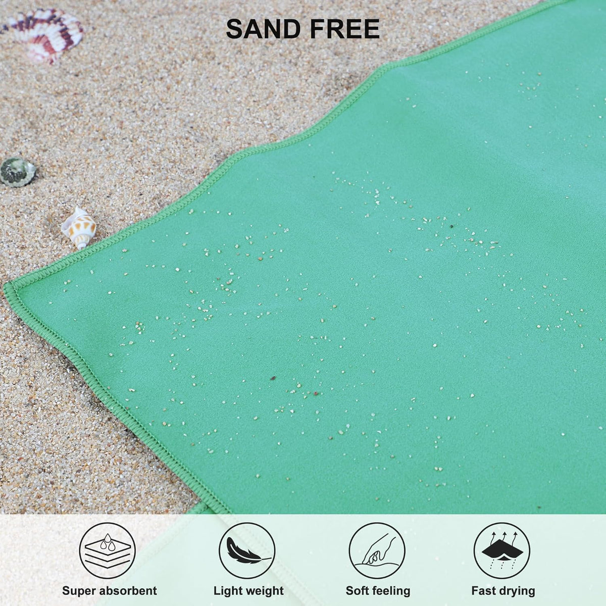 Rainleaf Microfiber Towel Perfect Travel & Gym & Camping Towel. Quick Dry - Super Absorbent - Ultra Compact - Lightweight. Suitable for Trip, Beach, Shower, Backpacking, Pool - PuriLite