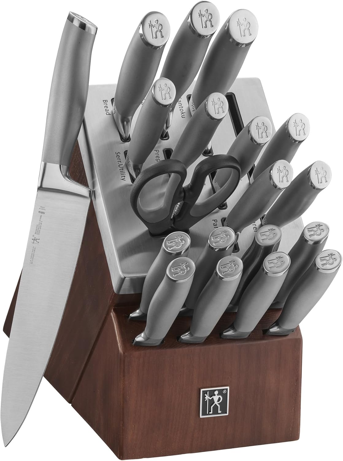 HENCKELS Forged Stainless Steel Modernist Self-Sharpening 20-Piece Knife Block Set - PuriLite