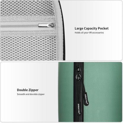 ANNAPRO Carrying Case for Meta Quest 3/Quest 2/Vision Pro, Compatible with Battery Elite Strap, Controllers and Other Accessories, Hard Shell Case and Superior Protection for Travel, Grey - PuriLite