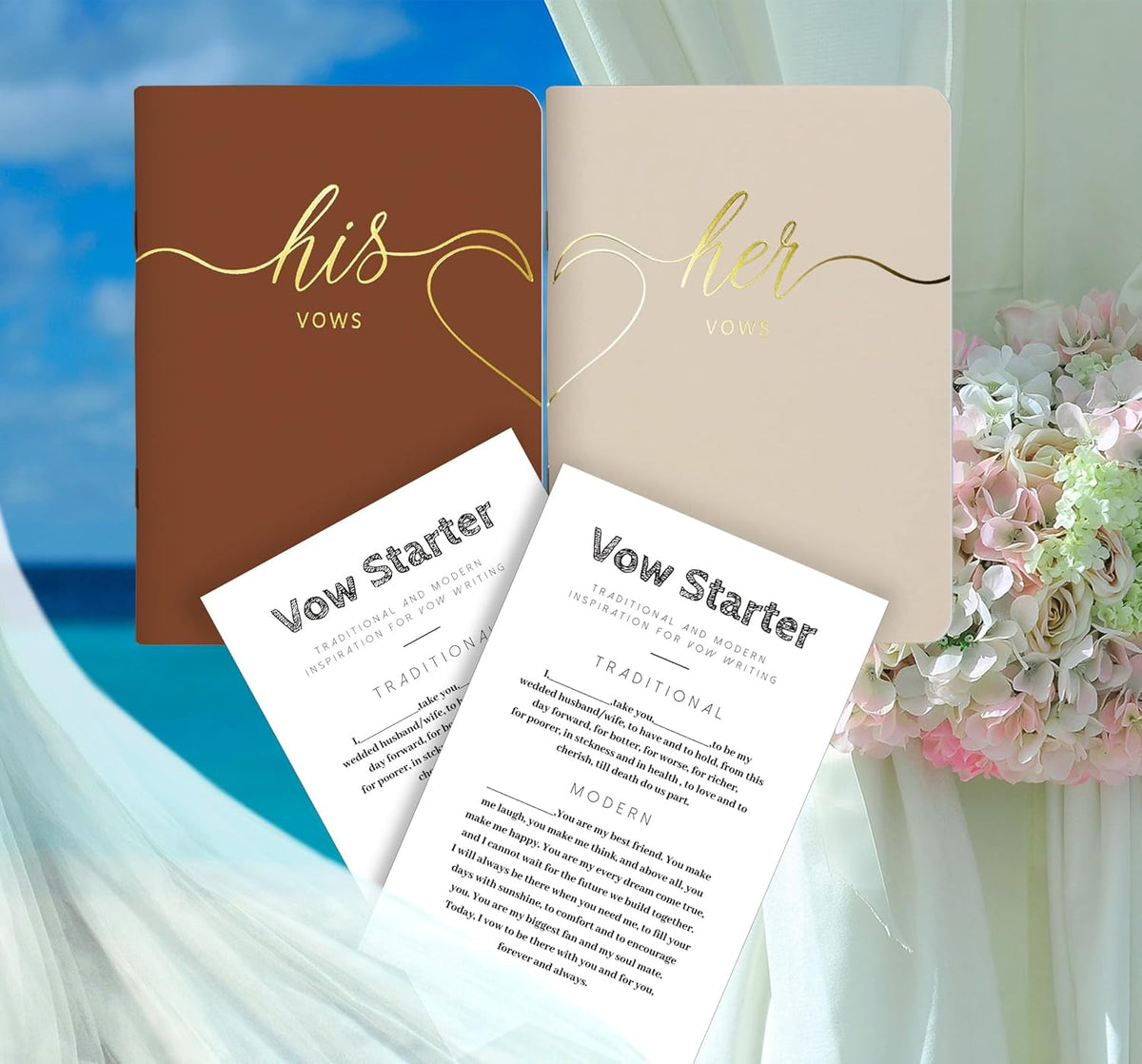 LSSH GmbH Vow Books - His and Hers Wedding Essentials, 28 Pages, 5.5" X 4" (Dark Green & Sage) - PuriLite