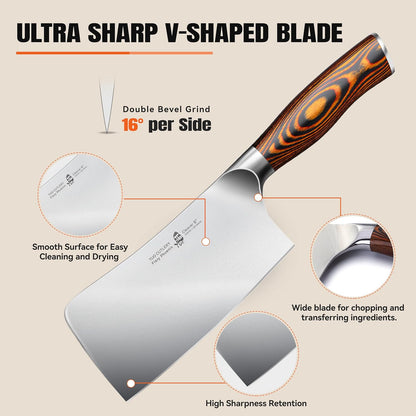 TUO Boning Knife - Razor Sharp Fillet Knife - High Carbon German Stainless Steel Kitchen Cutlery - Pakkawood Handle - Luxurious Gift Box Included - 7 inch - Fiery Phoenix Series - PuriLite