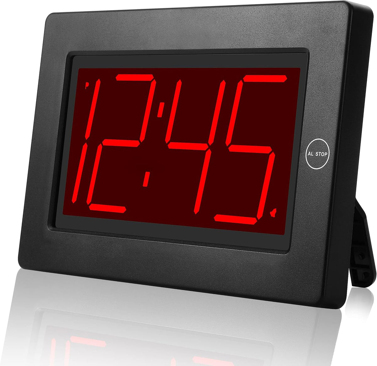 Wall Clock, Digital Clock, 8" Extra Large Display, 3" Big LED Number, Battery Operated, Adjustable Brightness, Clock for Bedroom, for Desk, Wall Mounted - PuriLite