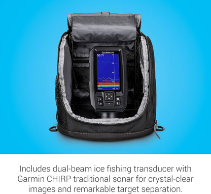 Garmin STRIKER Plus 4 Ice Fishing Bundle, Includes Portable STRIKER Plus 4 Fishfinder and Dual Beam-IF Transducer - PuriLite