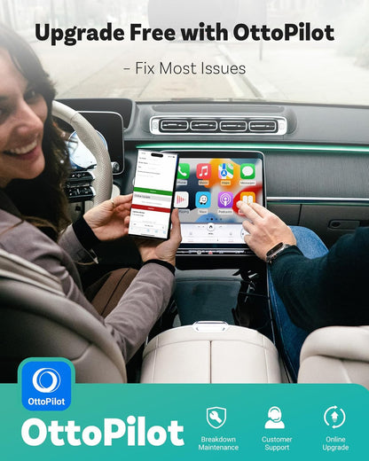 OTTOCAST Mini 2025 Wireless CarPlay & Android Auto 2-in-1 Adapter, Plug & Play, 5GHz WiFi, Auto Connect for iPhone & Android, Fits 98%+ OEM Wired CarPlay Cars (Green) - PuriLite
