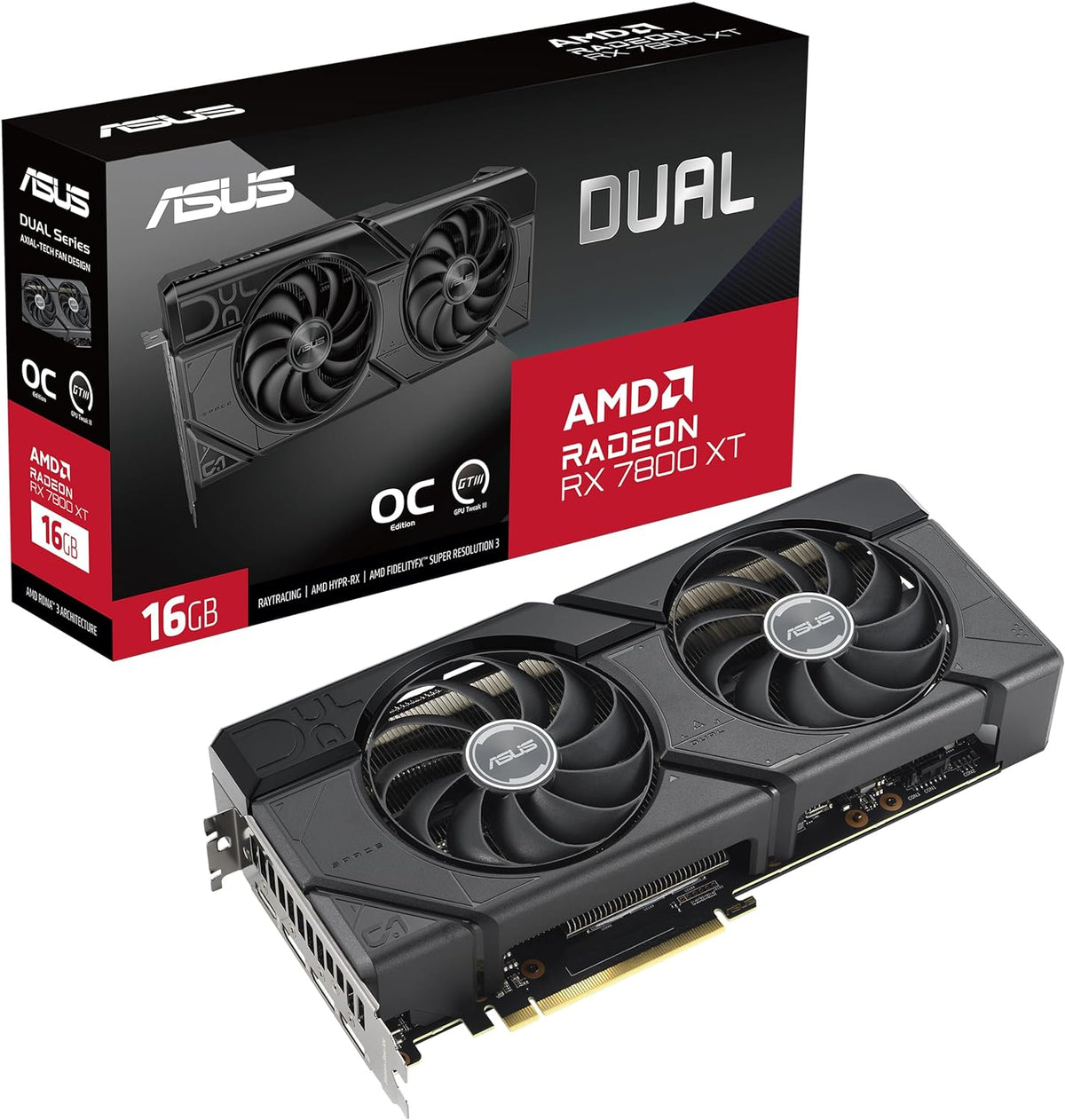 ASUS Prime Radeon™ RX 9060 XT 16GB GDDR6 OC Edition Graphics Card (PCIe 5.0, HDMI/DP 2.1, 2.5-Slot Design, axial-tech Fans, Dual Ball Fan Bearings, Dual BIOS, ASUS GPU Guard) - PuriLite