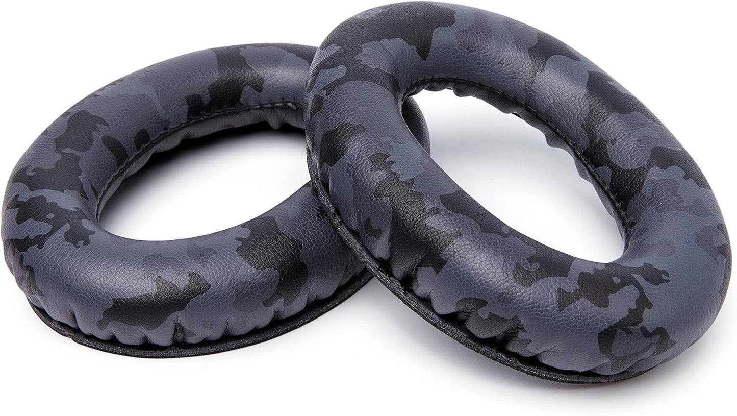 WC Wicked Cushions Upgraded Replacement Ear Pads for Bose QC35 & QC35ii (QuietComfort 35) Headphones & More - Softer Leather, Luxurious Memory Foam, Added Thickness, Extra Durability | Navy Tiger - PuriLite
