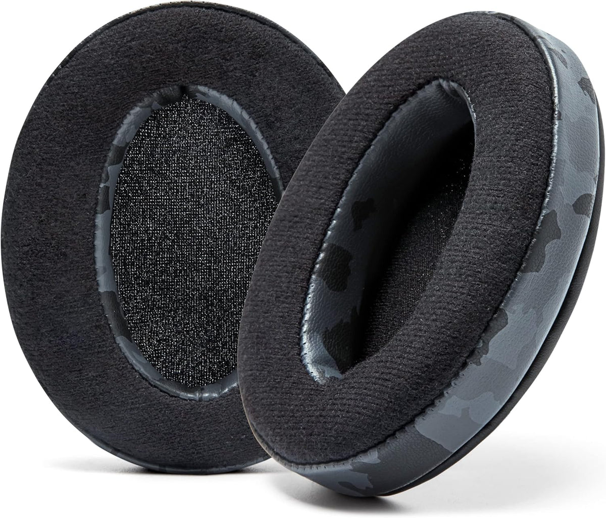 WC PadZ Velour - The Ultimate Upgraded Earpads by Wicked Cushions - Compatible with Audio Technica, HyperX, SteelSeries Arctis & More - Extra Thick - Bigger Opening - Softer Memory Foam | (Black) - PuriLite