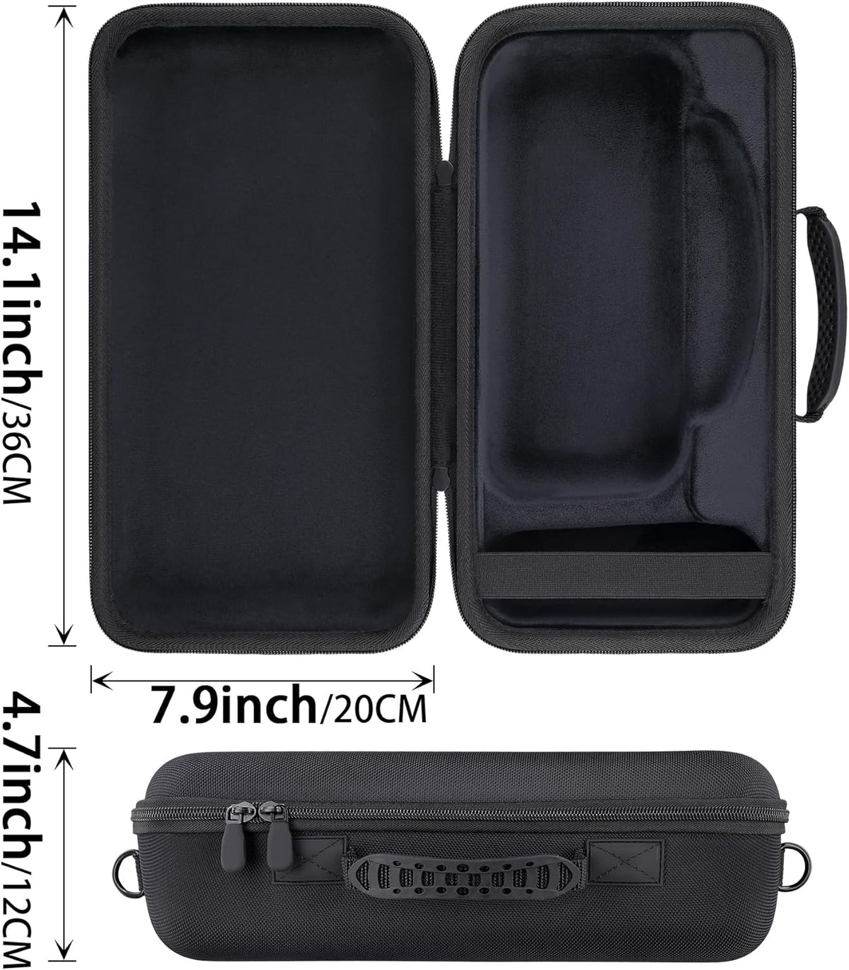 Bose SoundLink Max Portable Speaker Hard Protective Case, Portable Travel Case with Shoulder Strap and Handle (Black Case) - co2CREA - PuriLite