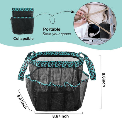 Attmu Mesh Shower Caddy Portable for College Dorm Room Essentials with 8 Pockets, Hanging Shower Caddy Basket Tote Bag Toiletry Accessories for Bathroom - PuriLite