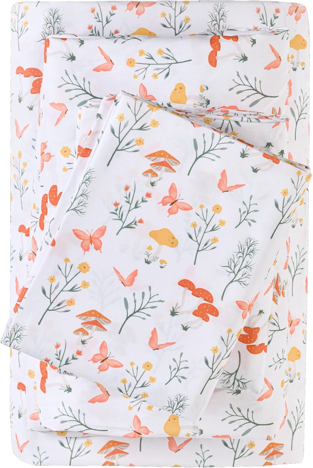 Viviland Floral Queen Sheet Set - 4 Piece Vintage Pink & Yellow Flower Patterned Bed Sheets - Soft, Breathable Microfiber Sheets with Deep Pocket, Non-Slip Fitted Sheets & Pillowcases - PuriLite