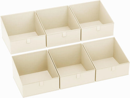 DIMJ Closet Storage Bins - 6 Pack Foldable Storage Baskets Box Fabric Storage Cubes Storage Organization Trapezoid Storage Bin (Arrow Grey) - PuriLite