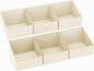 DIMJ Closet Storage Bins - 6 Pack Foldable Storage Baskets Box Fabric Storage Cubes Storage Organization Trapezoid Storage Bin (Arrow Grey) - PuriLite