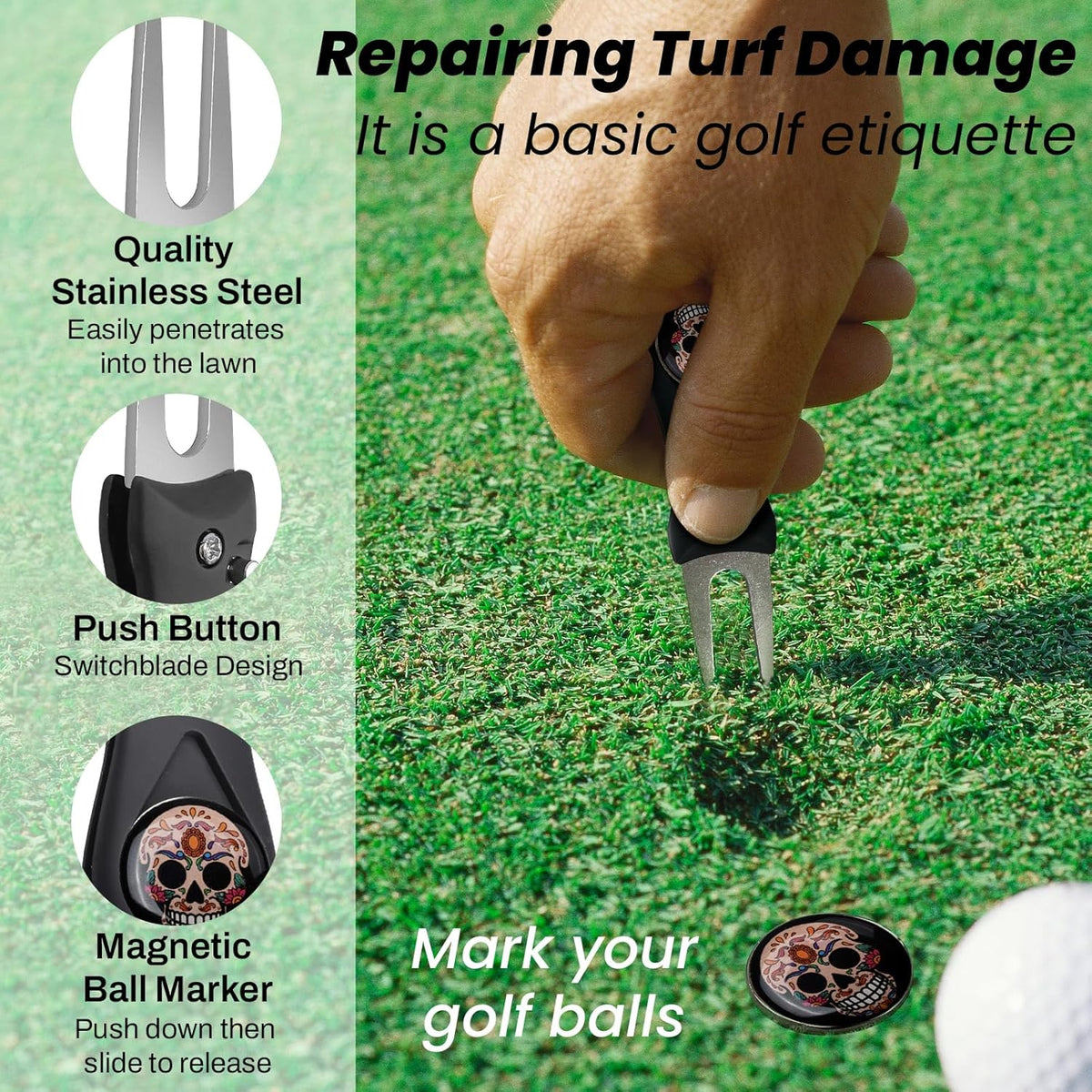 BAPOTH Golf Club Cleaner, Non-Leaking Stretchable Golf Brush with Golf Towel (60 * 40cm), Strong Bristles Brush Can Hold 5 oz Water, Essentials Golf Accessories Gifts for Men Women - PuriLite