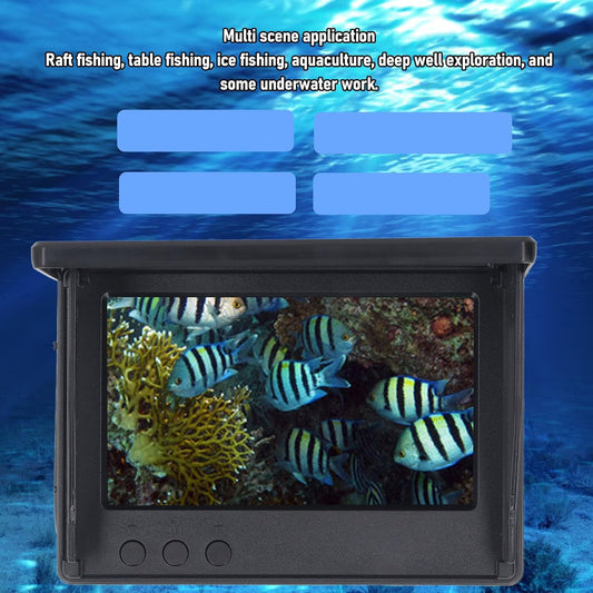 Underwater Fishing Camera, Portable 1080P Fish Finder Camera with 4.3 Inch Display, 220° Ultra Wide Angle Lens, for Ice Lake Sea Boat Kayak Fishing (20m / 65.6ft Cable) - PuriLite