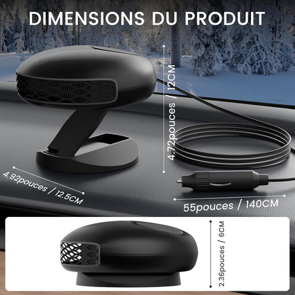 Blytra Car Heater for Winter Portable - 12V Heater with 150W Fast Heating, Defrosting Fan and 360° Rotation for Cars, Trucks, and SUVs,1