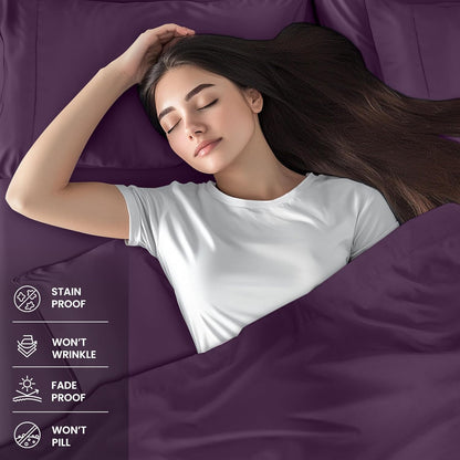 Utopia Bedding Queen Bed Sheet Set - 4 Piece Bedding - Soft Brushed Microfiber Fabric - Shrinkage & Fade Resistant - Easy Care (White) - PuriLite