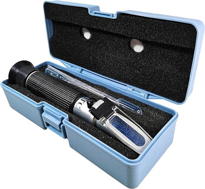 Salinity Refractometer for Seawater and Marine Fishkeeping Aquarium 0-100 PPT with Automatic Temperature Compensation - PuriLite