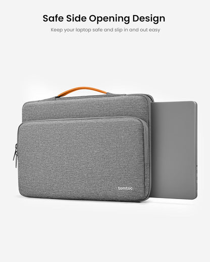 tomtoc 360 Protective Laptop Carrying Case for 16-inch New MacBook Pro M4/M3/M2/M1 Pro/Max 2024-2019, Water-Resistant Laptop Bag Sleeve with Accessory Pocket for The New Razer Blade 15 - PuriLite