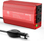 BESTEK Power Inverter DC 12V to AC 110V - 300W Car Plug Adapter Outlet with 4.8A Dual USB Fast Charging Port - Car Charger Cigarette Lighter Adapter for Phone, Laptop on Road Trip - Aluminum Housing - PuriLite