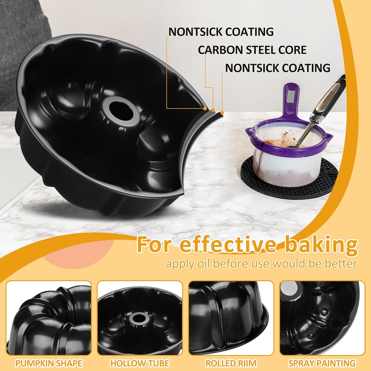 Purilite Select Carbon Steel Bundt Cake Pan - PuriLite