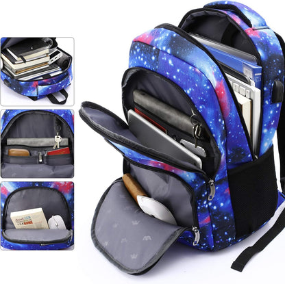 Backpack for Teen Girls,Boys School Backpack for Women with USB,College Backpack,Big Flower - PuriLite