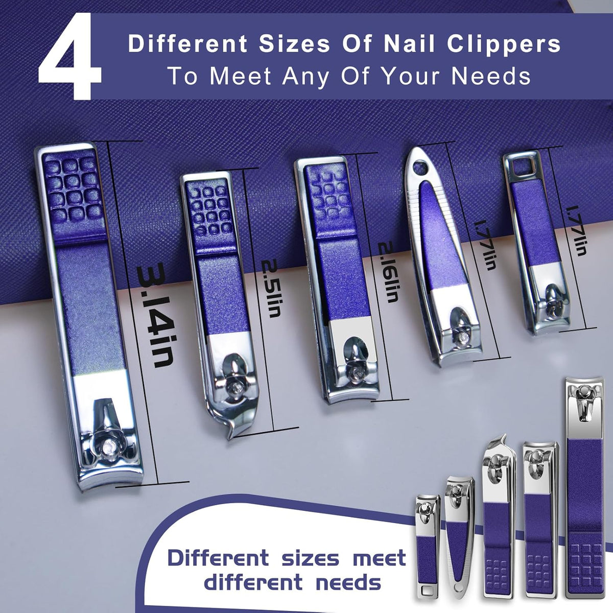 Manicure Set 30 in 1 Nail Clipper set, REDFLOW nail clippers, fingernail & toenail clippers, Manicure Tools, pedicure tools, Suitable for Travel Manicure Kit, Nail Set Kit With Everything Profe - PuriLite