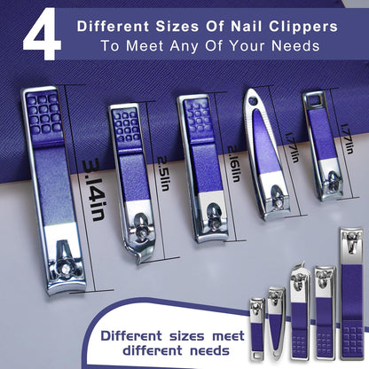 Manicure Set 30 in 1 Nail Clipper set, REDFLOW nail clippers, fingernail & toenail clippers, Manicure Tools, pedicure tools, Suitable for Travel Manicure Kit, Nail Set Kit With Everything Profe - PuriLite