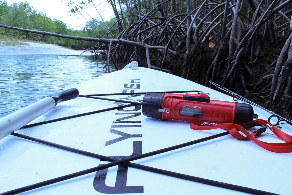 HawkEye DT1H Handheld Depth Finder with Temperature, 300 Feet - PuriLite