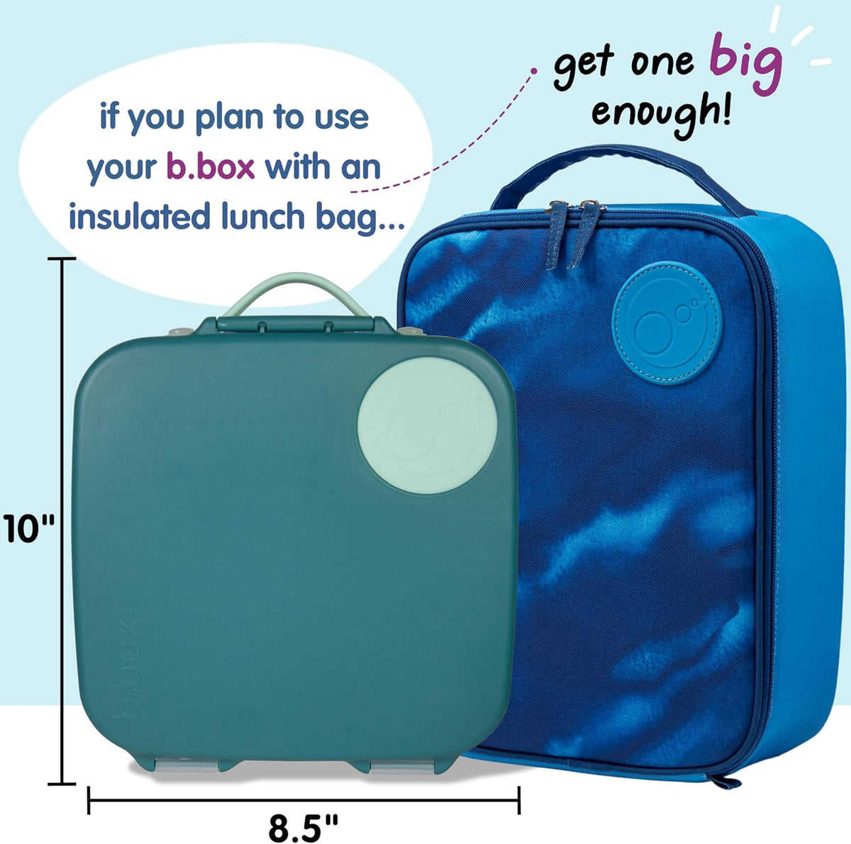 b.box 5-Compartment bento Style Lunch Box for Kids, Toddlers, Childrens, BPA-Free Food Storage Container with Cooler Pack, ON-The-GO Food Box with Handles Included Custom Divider, Lemon Twist - PuriLite