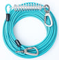 VST Dog Tie Out Cable 50FT-600LBS Break Strength,Heavy Duty Dog Leads for Yard with Shock Absorbing Spring & Lockable Hook,Outside Long Leash Cable,Chew Proof Dog Line for Small Medium Large Dogs - PuriLite